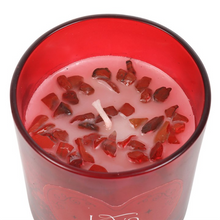 Load image into Gallery viewer, Love Potion Raspberry Crystal Chip Candle
