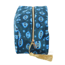 Load image into Gallery viewer, All Seeing Eye Print Velvet Makeup Bag
