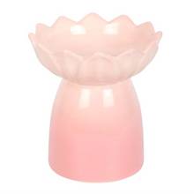 Load image into Gallery viewer, *Pink Water Lily Ceramic Oil Burner and Wax Warmer (12/24)
