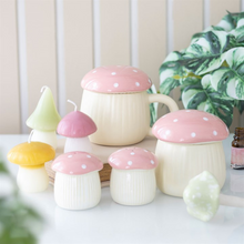 Load image into Gallery viewer, Set of 3 Pastel Mushroom Candles
