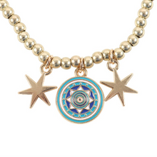 Load image into Gallery viewer, All Seeing Eye Beaded Charm Bracelet
