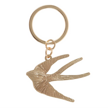 Load image into Gallery viewer, Blue Spread Your Wings Swallow Keyring
