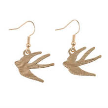 Load image into Gallery viewer, Blue Spread Your Wings Swallow Earrings
