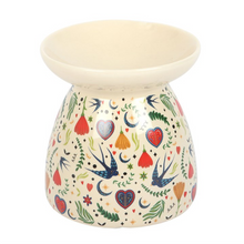 Load image into Gallery viewer, Cream Midnight Bloom Print Oil Burner
