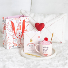 Load image into Gallery viewer, Cupid&#39;s Café Mug, Spoon and Socks Set
