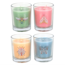 Load image into Gallery viewer, Set of 4 Floral Bug Mandarin &amp; Bergamot Candles
