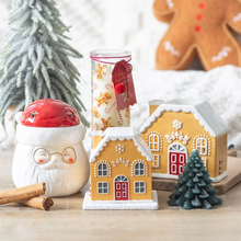 Load image into Gallery viewer, Candy Cane Gingerbread House Incense Cone Holder
