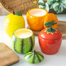 Load image into Gallery viewer, Orange Shaped Candle Jar

