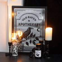 Load image into Gallery viewer, Mystic Raven Pillar Candle Holder
