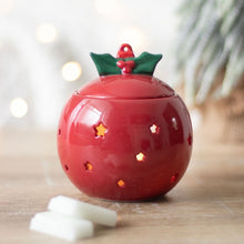Load image into Gallery viewer, Red Bauble Festive Tealight Wax Melt Warmer
