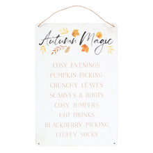 Load image into Gallery viewer, Autumn Magic Metal Hanging Sign
