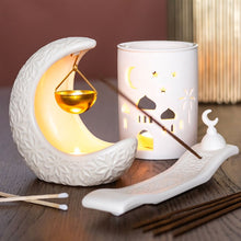 Load image into Gallery viewer, Geometric Crescent Moon Incense Ash Catcher
