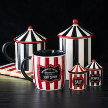 Load image into Gallery viewer, Red Striped Ringmaster Mug

