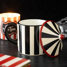 Load image into Gallery viewer, Black Striped Circus Tent Mug
