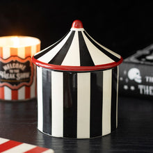 Load image into Gallery viewer, Black Striped Circus Tent Oil Burner
