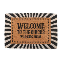 Load image into Gallery viewer, Black Welcome to the Circus Doormat
