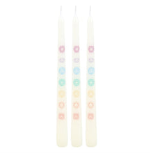 Load image into Gallery viewer, Set of 3 Chakra Balancing Taper Dinner Candles

