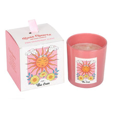 Load image into Gallery viewer, The Sun Rose Quartz Crystal Chip Candle
