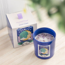 Load image into Gallery viewer, The Moon Amethyst Crystal Chip Candle

