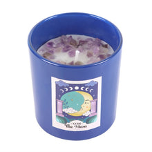 Load image into Gallery viewer, The Moon Amethyst Crystal Chip Candle
