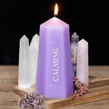 Load image into Gallery viewer, Calming Crystal Candle with Rough Amethyst
