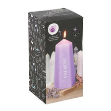 Load image into Gallery viewer, Calming Crystal Candle with Rough Amethyst

