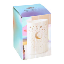 Load image into Gallery viewer, Iridescent White Moon Pillar Oil Burner and Wax Warmer
