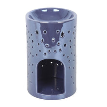Load image into Gallery viewer, Iridescent Purple Moon Pillar Oil Burner and Wax Warmer
