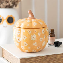 Load image into Gallery viewer, Groovy Floral Pumpkin Oil Burner Wax Warmer
