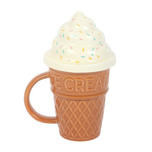Load image into Gallery viewer, Ice Cream Cone Lidded Mug

