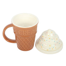 Load image into Gallery viewer, Ice Cream Cone Lidded Mug
