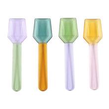 Load image into Gallery viewer, Set of 4 Pastel Glass Dessert Spoons
