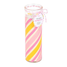 Load image into Gallery viewer, Candy Stripe Candyfloss Tube Candle
