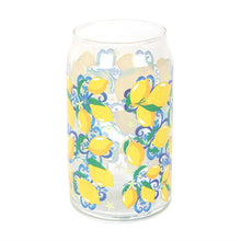 Load image into Gallery viewer, Lemon Print Can Glass
