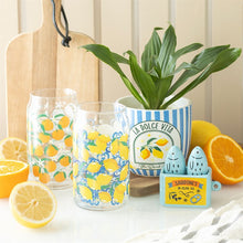 Load image into Gallery viewer, Lemon Print Can Glass

