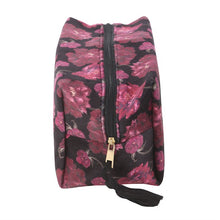 Load image into Gallery viewer, Dark Romance Floral Print Makeup Bag
