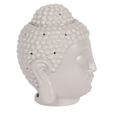 Load image into Gallery viewer, Large Grey Buddha Head Oil Burner and Wax Warmer
