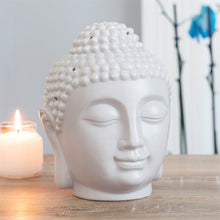 Load image into Gallery viewer, Large Grey Buddha Head Oil Burner and Wax Warmer
