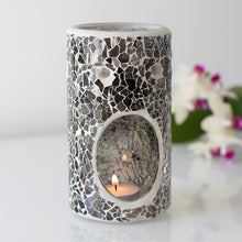 Load image into Gallery viewer, Pillar Gunmetal Grey Crackle Oil Burner and Wax Warmer
