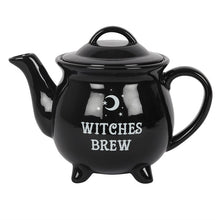 Load image into Gallery viewer, Witches Brew Ceramic Cauldron Tea Set
