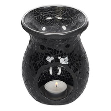 Load image into Gallery viewer, Large Black Crackle Oil Burner and Wax Warmer
