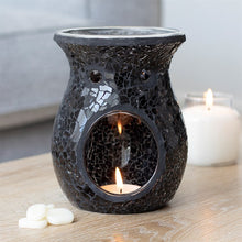 Load image into Gallery viewer, Large Black Crackle Oil Burner and Wax Warmer

