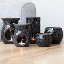 Load image into Gallery viewer, Large Black Crackle Oil Burner and Wax Warmer

