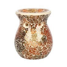 Load image into Gallery viewer, Small Brown Crackle Oil Burner and Wax Warmer
