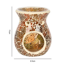 Load image into Gallery viewer, Small Brown Crackle Oil Burner and Wax Warmer
