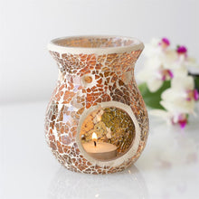Load image into Gallery viewer, Small Brown Crackle Oil Burner and Wax Warmer
