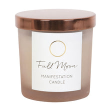 Load image into Gallery viewer, Full Moon Eucalyptus Manifestation Candle with Tiger&#39;s Eye
