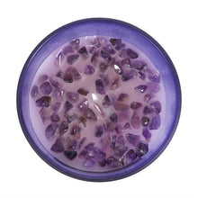 Load image into Gallery viewer, Third Eye Chakra Lavender Crystal Chip Candle
