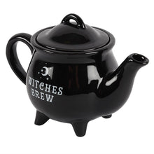 Load image into Gallery viewer, Witches Brew Black Ceramic Tea Pot
