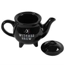 Load image into Gallery viewer, Witches Brew Black Ceramic Tea Pot

